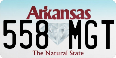 AR license plate 558MGT
