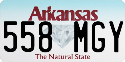 AR license plate 558MGY