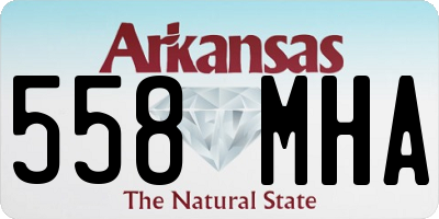 AR license plate 558MHA