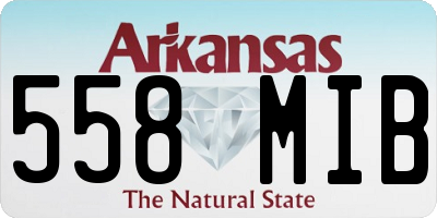 AR license plate 558MIB