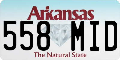 AR license plate 558MID
