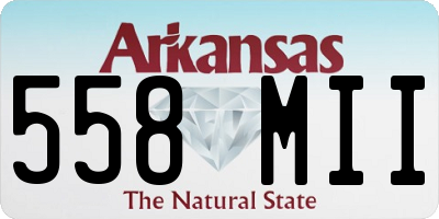 AR license plate 558MII