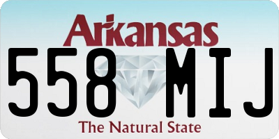 AR license plate 558MIJ