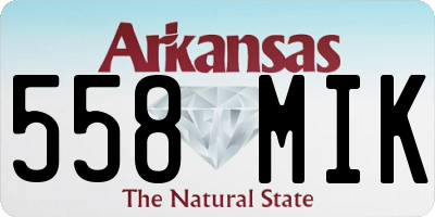 AR license plate 558MIK