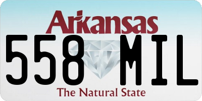 AR license plate 558MIL