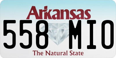 AR license plate 558MIO