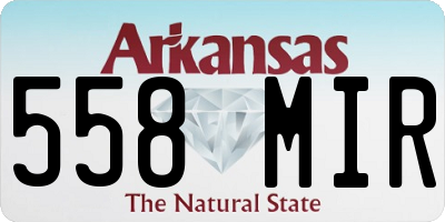 AR license plate 558MIR