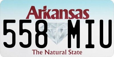 AR license plate 558MIU