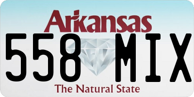 AR license plate 558MIX