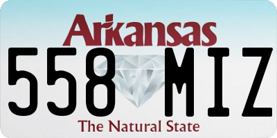 AR license plate 558MIZ