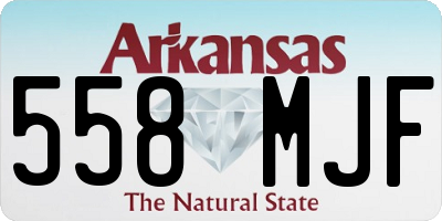 AR license plate 558MJF