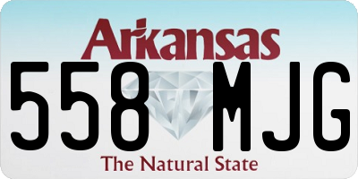 AR license plate 558MJG
