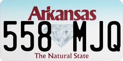 AR license plate 558MJQ
