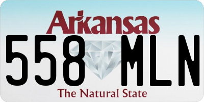 AR license plate 558MLN