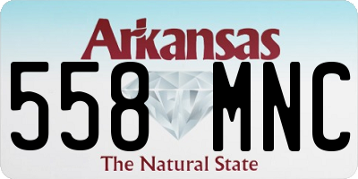 AR license plate 558MNC