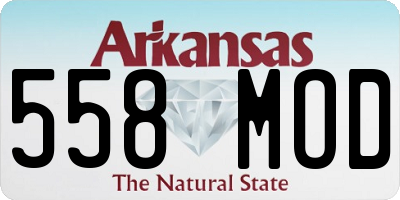 AR license plate 558MOD