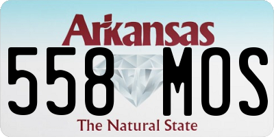 AR license plate 558MOS