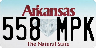 AR license plate 558MPK