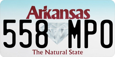 AR license plate 558MPO