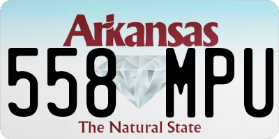AR license plate 558MPU