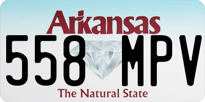AR license plate 558MPV