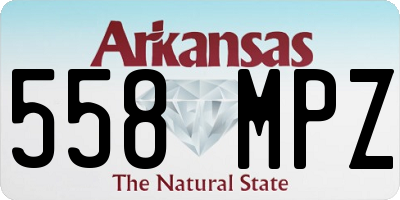 AR license plate 558MPZ