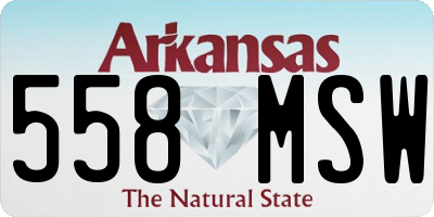AR license plate 558MSW