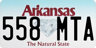 AR license plate 558MTA
