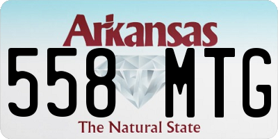 AR license plate 558MTG