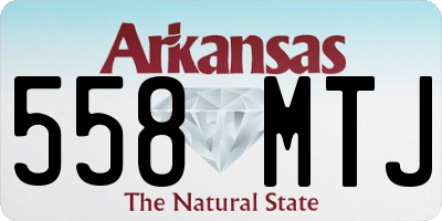 AR license plate 558MTJ