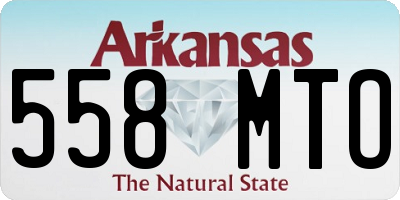 AR license plate 558MTO