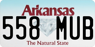 AR license plate 558MUB