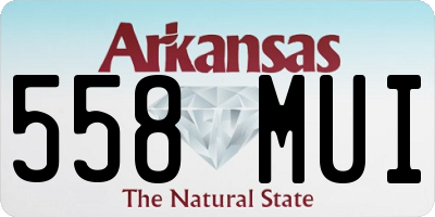 AR license plate 558MUI