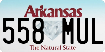 AR license plate 558MUL