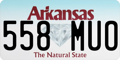 AR license plate 558MUO