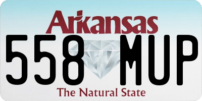 AR license plate 558MUP