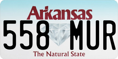 AR license plate 558MUR