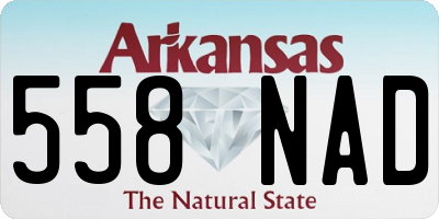 AR license plate 558NAD