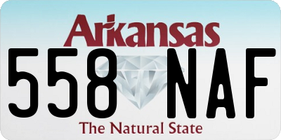 AR license plate 558NAF