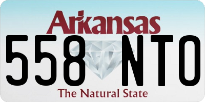 AR license plate 558NTO