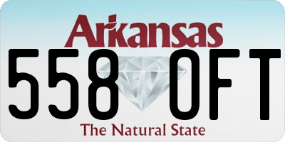 AR license plate 558OFT
