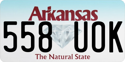 AR license plate 558UOK