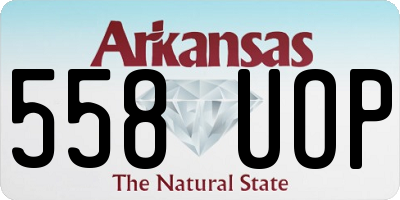 AR license plate 558UOP