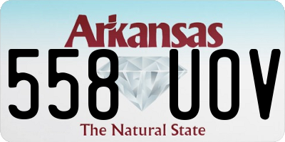AR license plate 558UOV