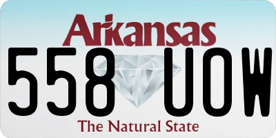 AR license plate 558UOW