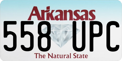 AR license plate 558UPC