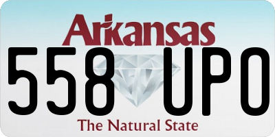 AR license plate 558UPO