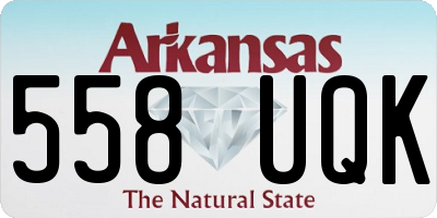 AR license plate 558UQK