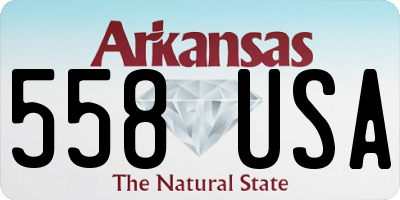 AR license plate 558USA