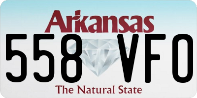 AR license plate 558VFO